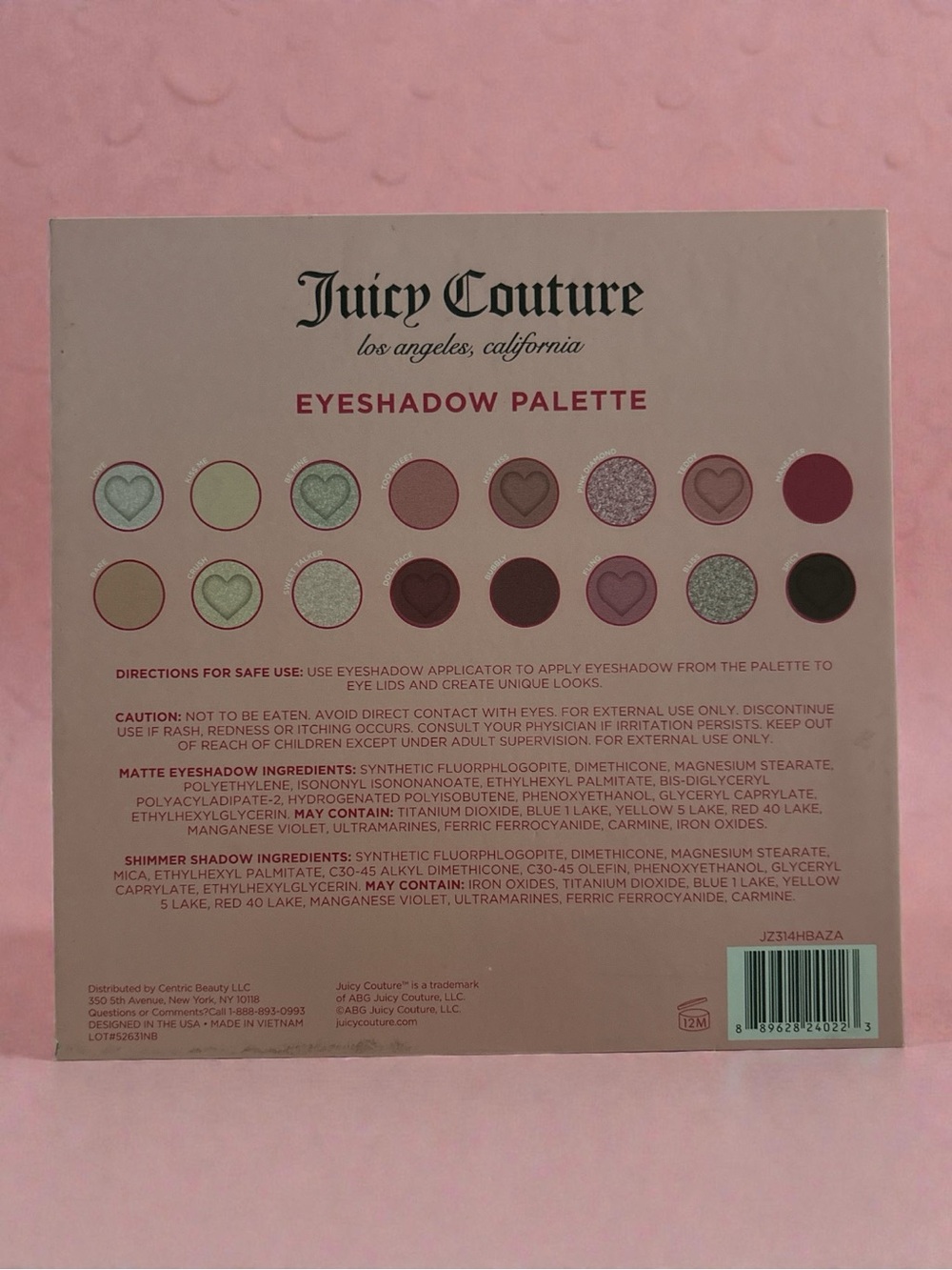 Juicy Couture Pink Heart Motif Eyeshadow Palette NEW - Picture 3 of 3